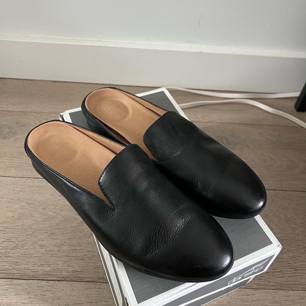 Dansko Lexie Mule Black 38 leather Napa